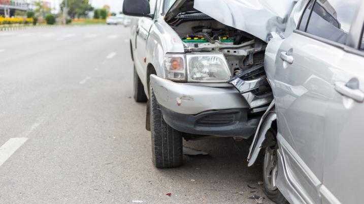 Truck crashed into a sedan