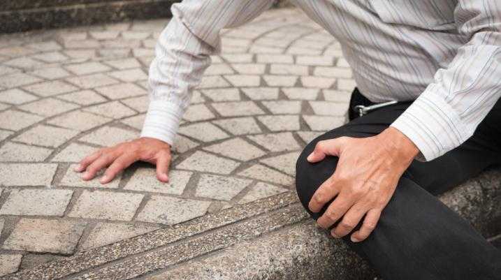 Elderly man fallen on the ground