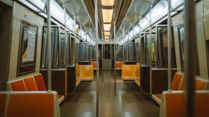 Inside of subway car