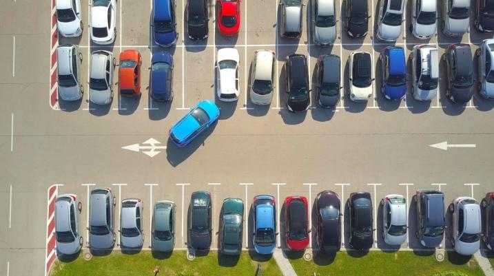 cars in a parking lot