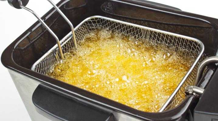 French fries in a deep fryer