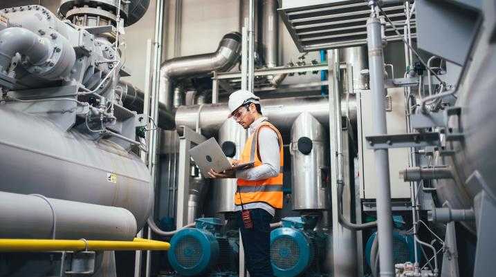 Worker in a factory