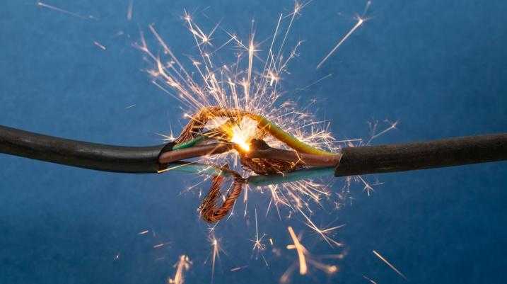 Electrician working in a home