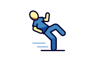 Illustration of man slipping