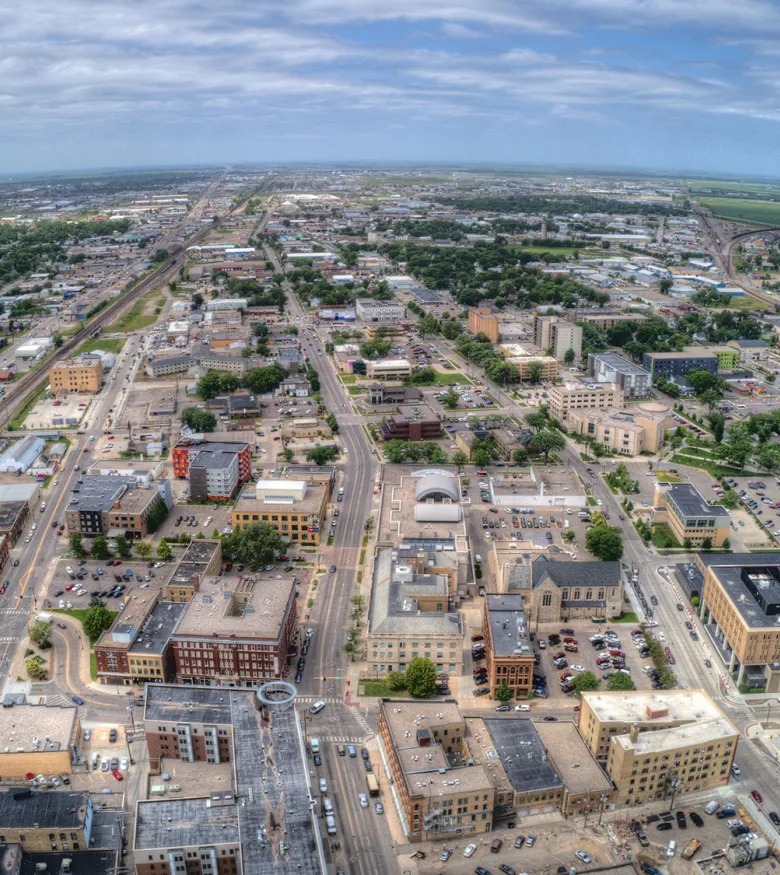 Aerial view of city