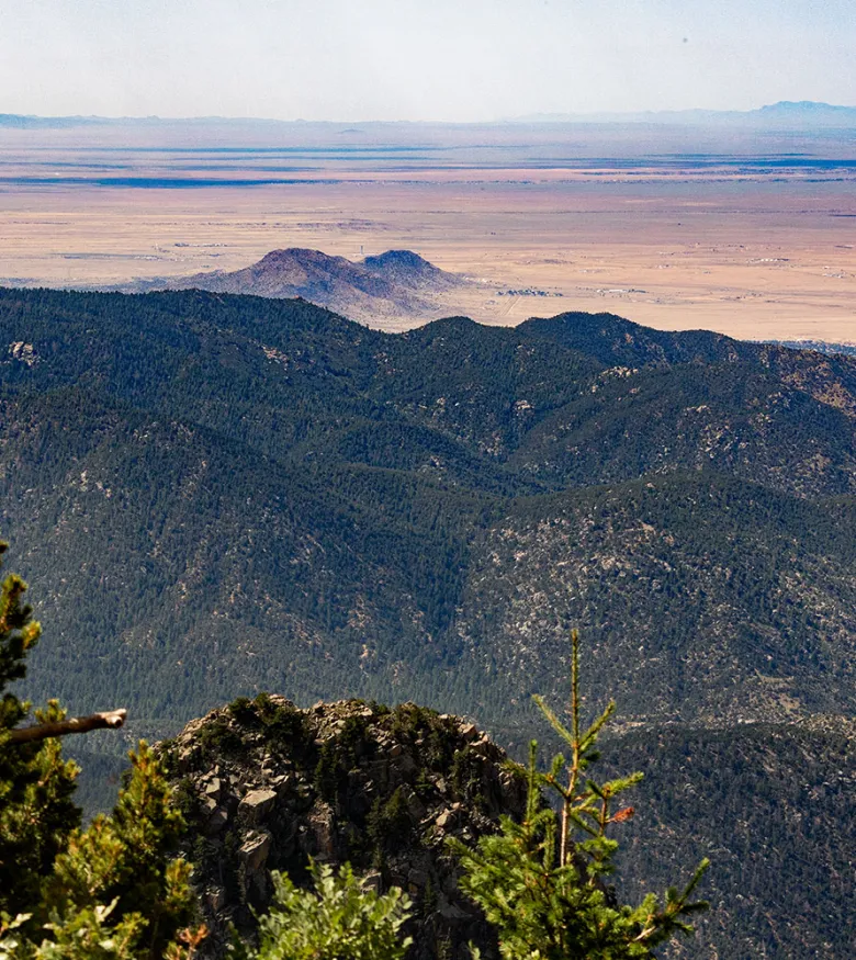 Mountain and desert view