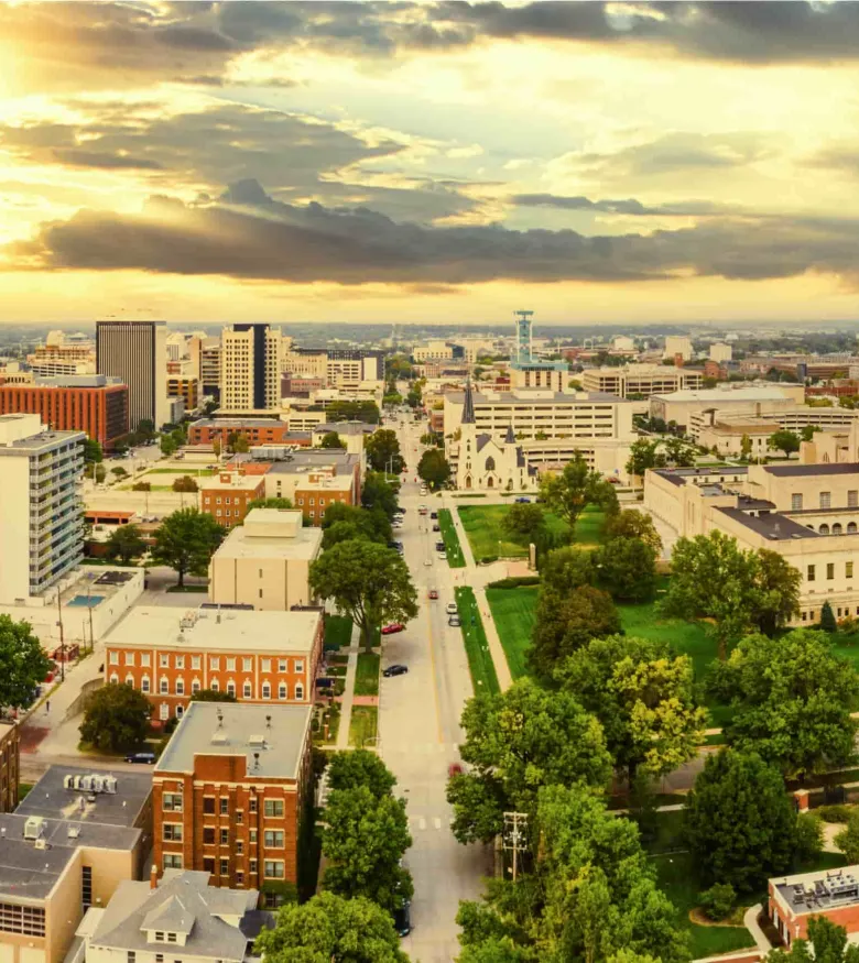 Lincoln Nebraska sunset