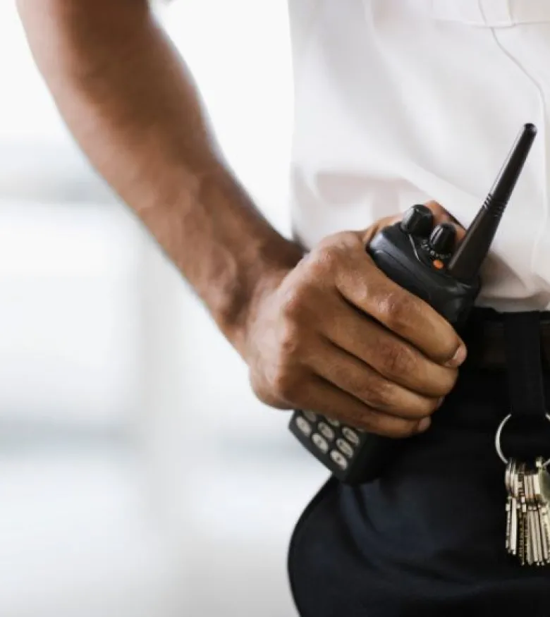 Negligent Security Lawyers in Pittsburgh, PA - security guard with a radio