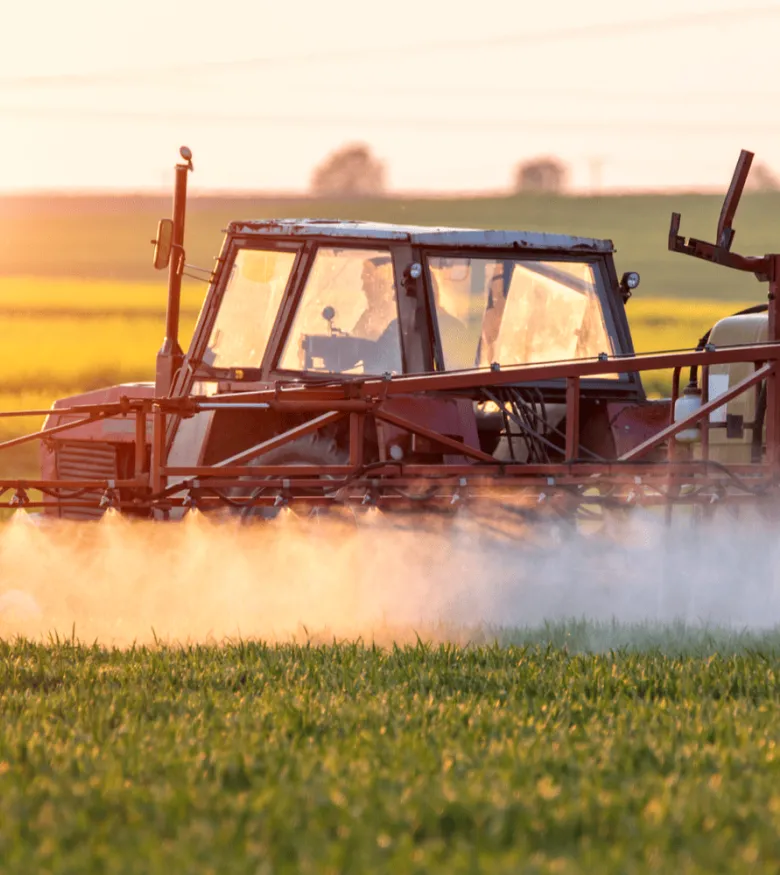 farmer spraying fields