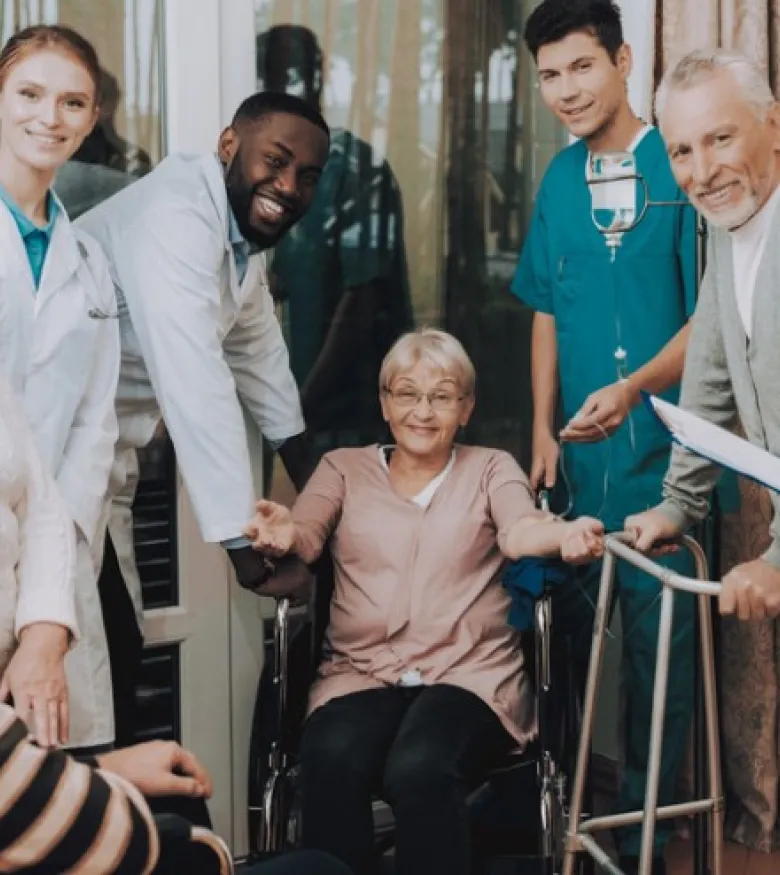 Nursing Home Abuse Attorneys in Gainesville, Fl - Elder woman with nursing home staff