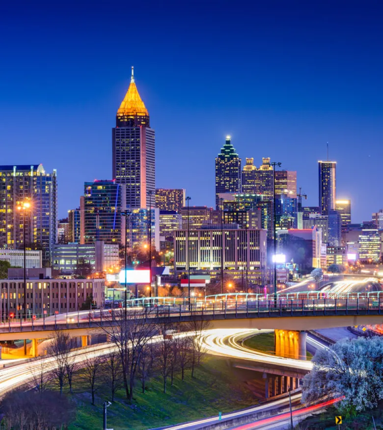 Atlanta skyline night