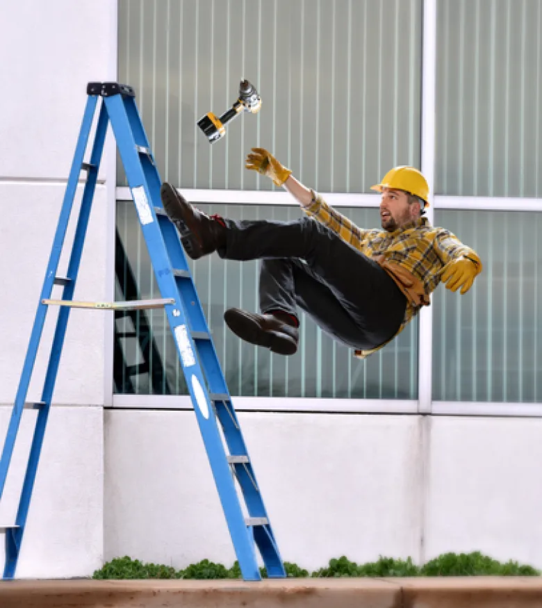 Construction worker falling from a ladder, seek a construction accident lawyer in Orange Park.