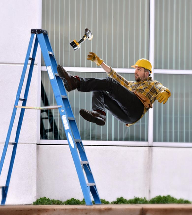 Construction worker falling from a ladder, seek a construction accident lawyer in Orange Park.