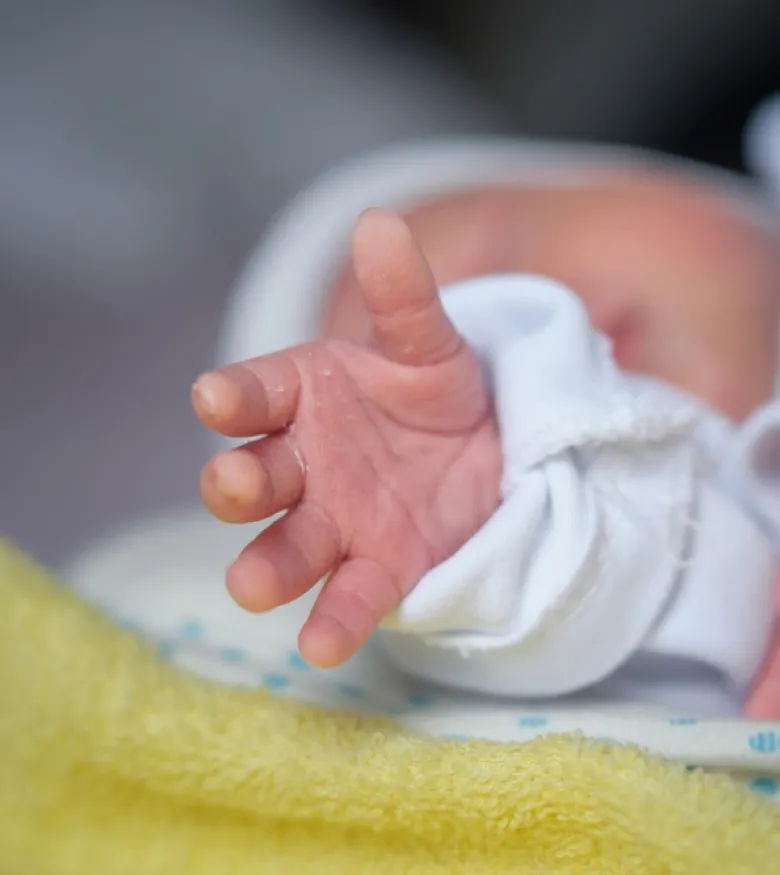 Newborn baby in the hospital