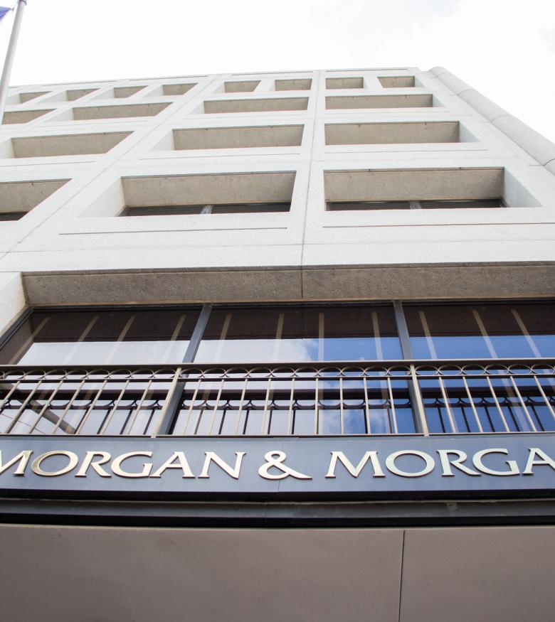 Facade of a building in Savannah with 'Morgan & Morgan' signage, a prime spot for personal injury lawyers.