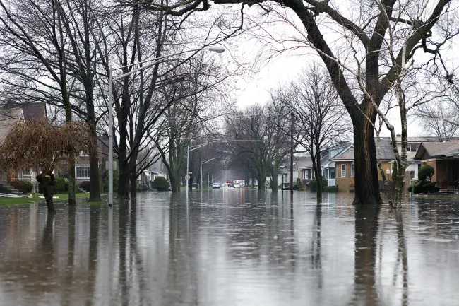 Flooded suburb