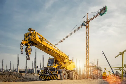 110-Ton Crane Collapses in All Aboard Construction Site - crane