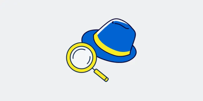 Illustration of a detective-style hat and magnifying glass, symbolizing the search for the right attorney.