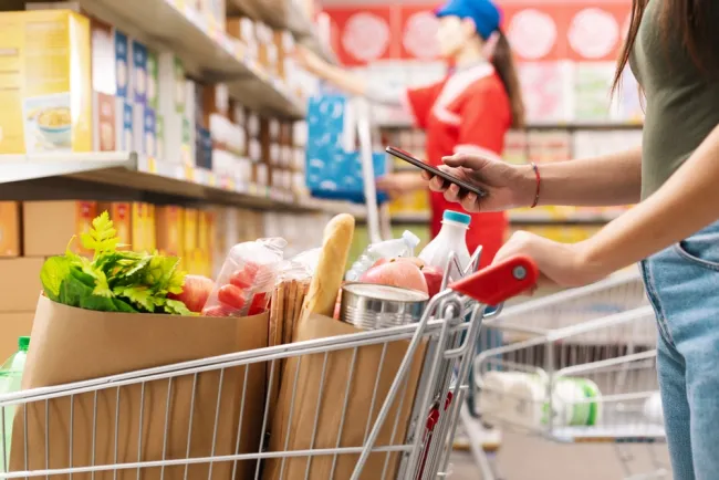 shopping in the supermarket