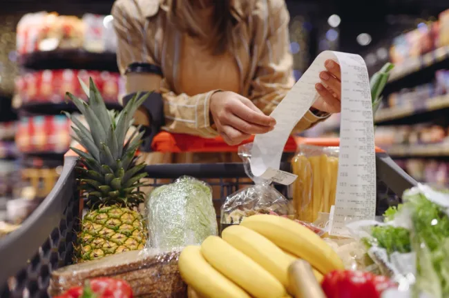 shopping at the grocery