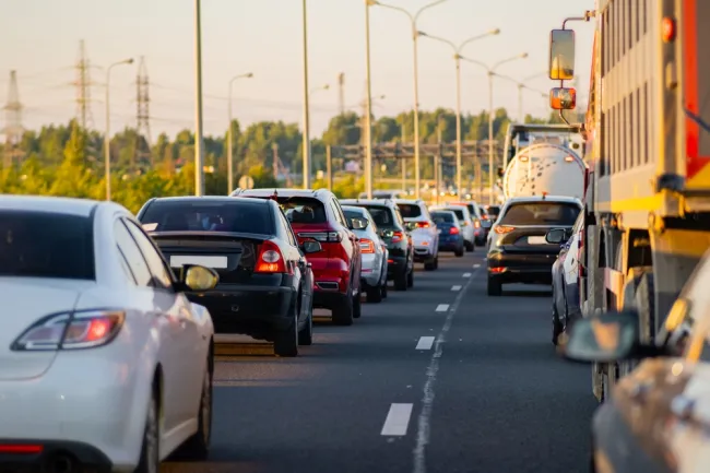 Traffic on a road