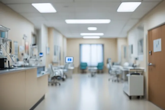 Hospital room filled with equipment