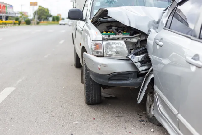 Truck crashed into a sedan