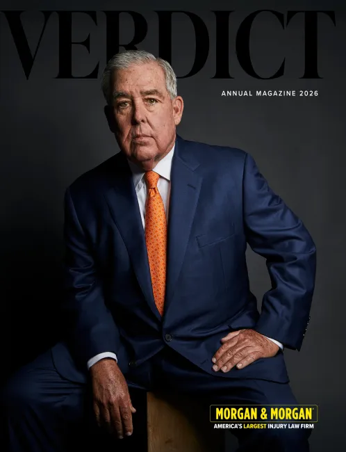 John Morgan on the cover of the verdict magazine